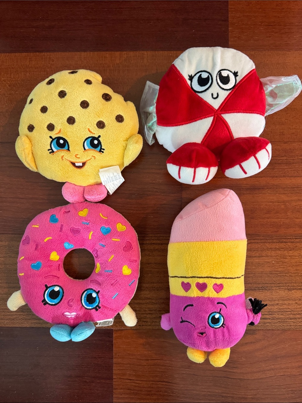Shopkins Plush Toy - Pink Donut & Multi-Color Candy Friends